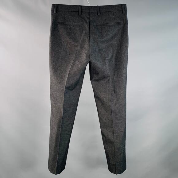 DRIES VAN NOTEN Size 32 Charcoal Grey Wool Flat Front Dress Pants - Picture 2 of 4